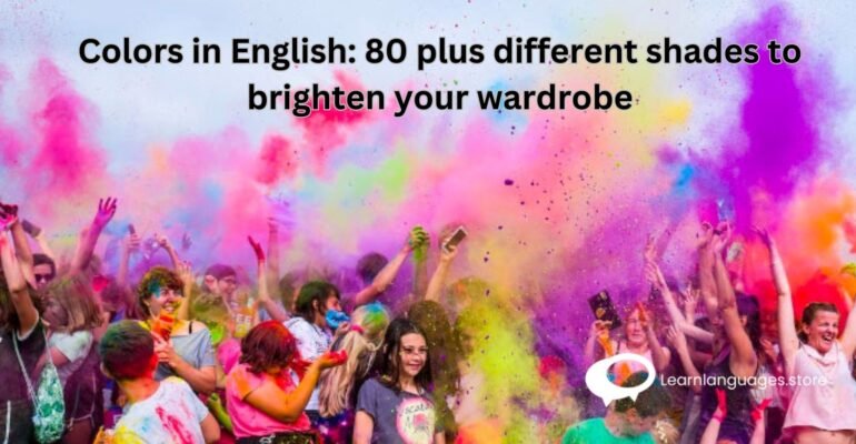 "Image featuring a spectrum of colorful swatches representing different shades and variations, showcasing the diversity of colors in English."