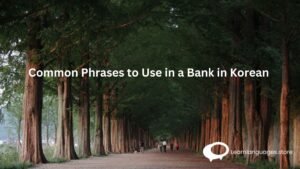 Common Phrases to Use in a Bank in Korean 