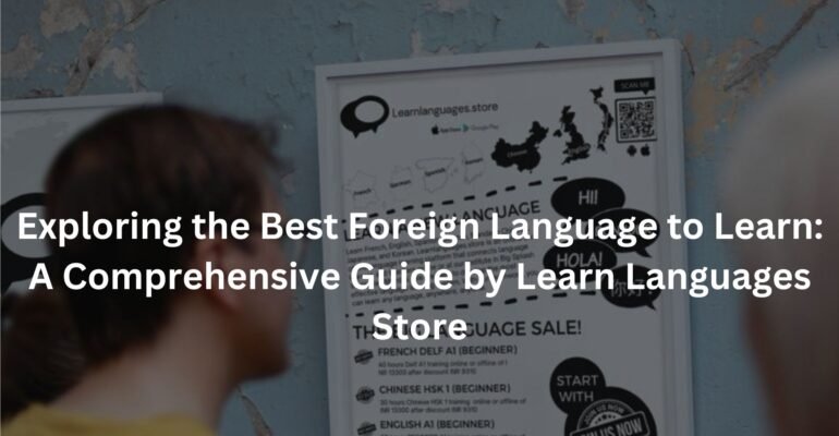 Exploring the Best Foreign Language to Learn: A Comprehensive Guide by Learn Languages Store