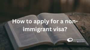 How to apply for a non- immigrant visa ?
