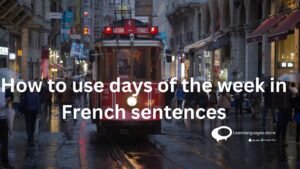 How to use days of the week in French sentences
