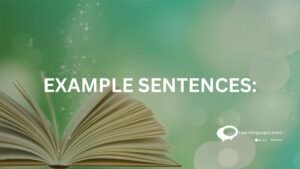 example sentence