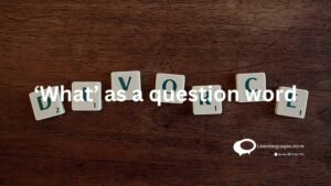 'what' as question word