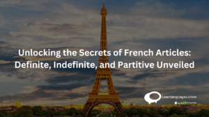Illustration of French articles - definite, indefinite, and partitive - with humorous explanations