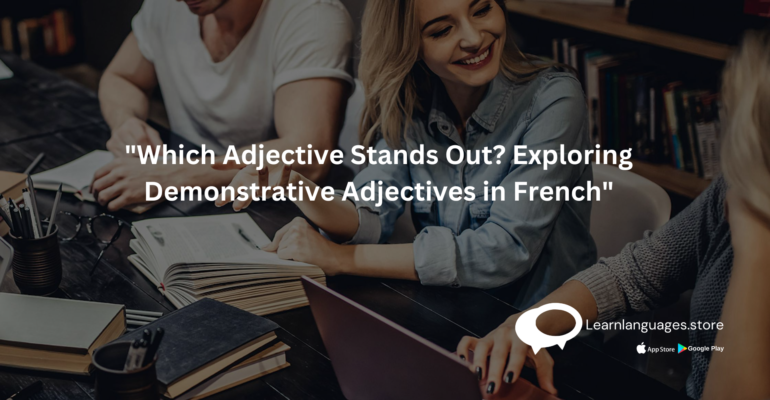 "Illustration of French demonstrative adjectives being used in sentences."