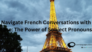French subject pronouns illustrated with humorous examples.