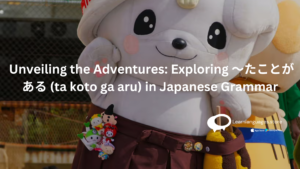 TEDDY WITH TEXT Unveiling the Adventures Exploring 〜たことがある (ta koto ga aru) in Japanese Grammar WRITTEN ON IT