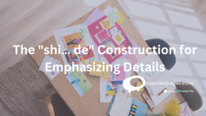 'shi... de' construction in Chinese grammar